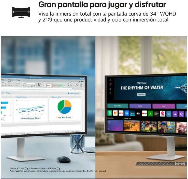 Monitor LG 34U601SA-W 32", i bardhë