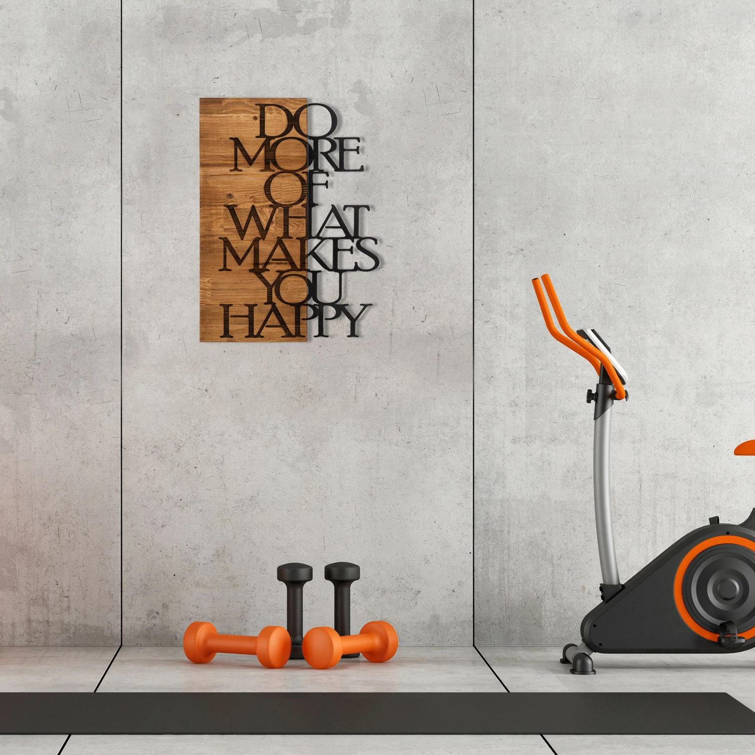Aksesor dekorativ muri prej druri, Wallity, Do More Of What Makes You Happy
