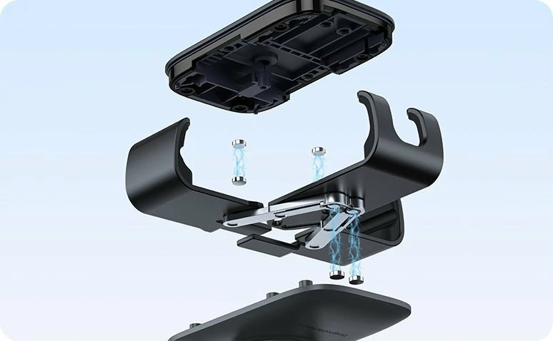 Mbajtëse telefoni për veturë Baseus Metal Age 3, gravity, për grilë ventilimi, 4.7–6.7\", 360°, e zezë
