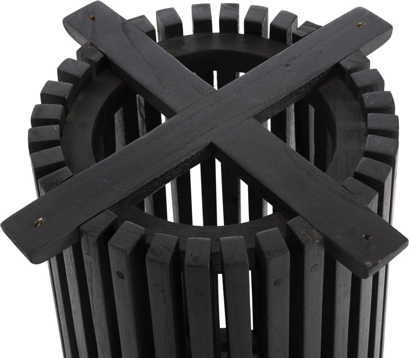 Baza e rrumbullakët për tavolinë FRANTZ FH9459.12, dru Mindi, ngjyrë e zezë, Φ60x74H cm