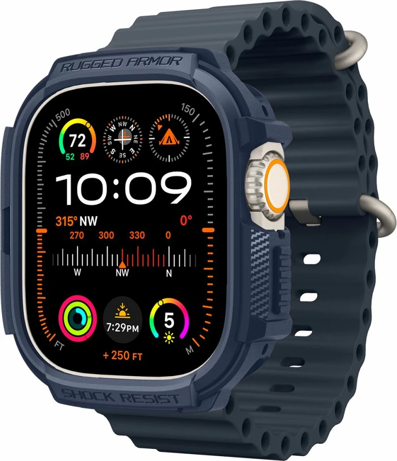 Mbështjellës Spigen Rugged Armor për Apple Watch Ultra 49mm, Navy Blue