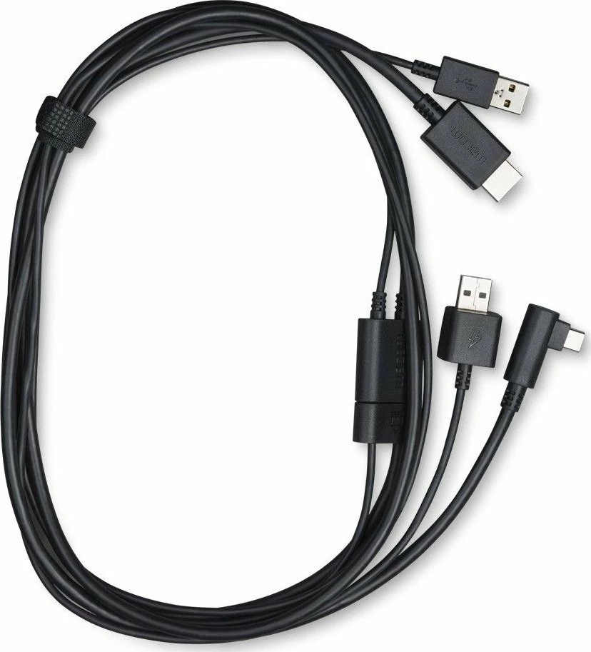 Kabllo USB Wacom ACK44506Z, USB-A + USB-C në USB-A + HDMI, 1 copë, e zezë