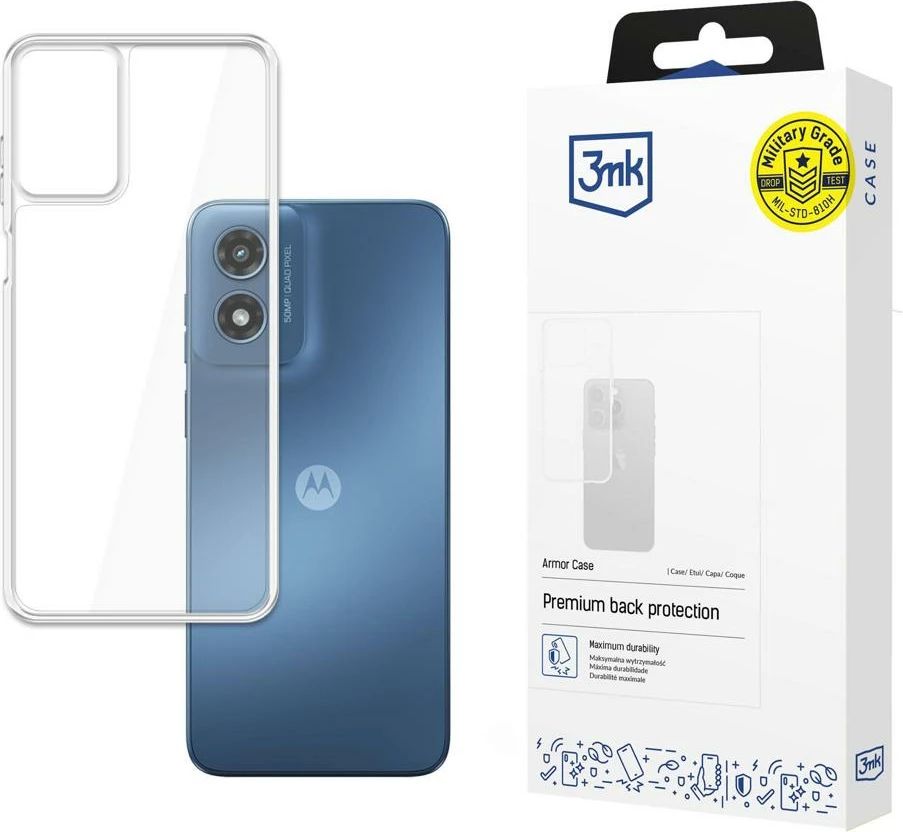 Mbështjellës 3mk Armor Case për Motorola Moto G Play 2024, transparent