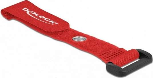 Lidhëse kabllosh me velcro DeLOCK, 150 x 20 mm, 5 copë, e kuqe