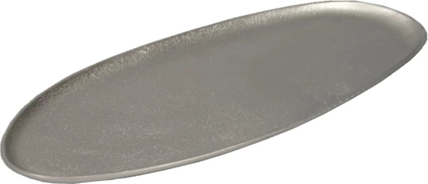 Tabaka dekorative Mandy, alumin, ngjyrë argjendi mat, 59x27x1cm