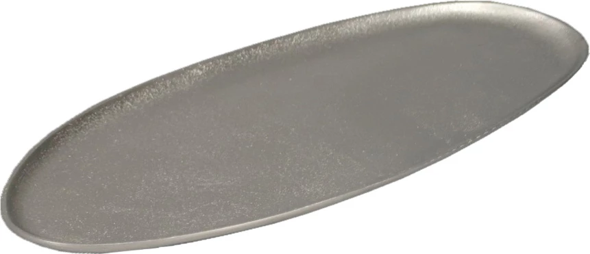 Tabaka dekorative Mandy, alumin, ngjyrë argjendi mat, 59x27x1cm