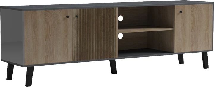 Komodë TV Tuscany, sonoma-antracit, 180x41x51cm
