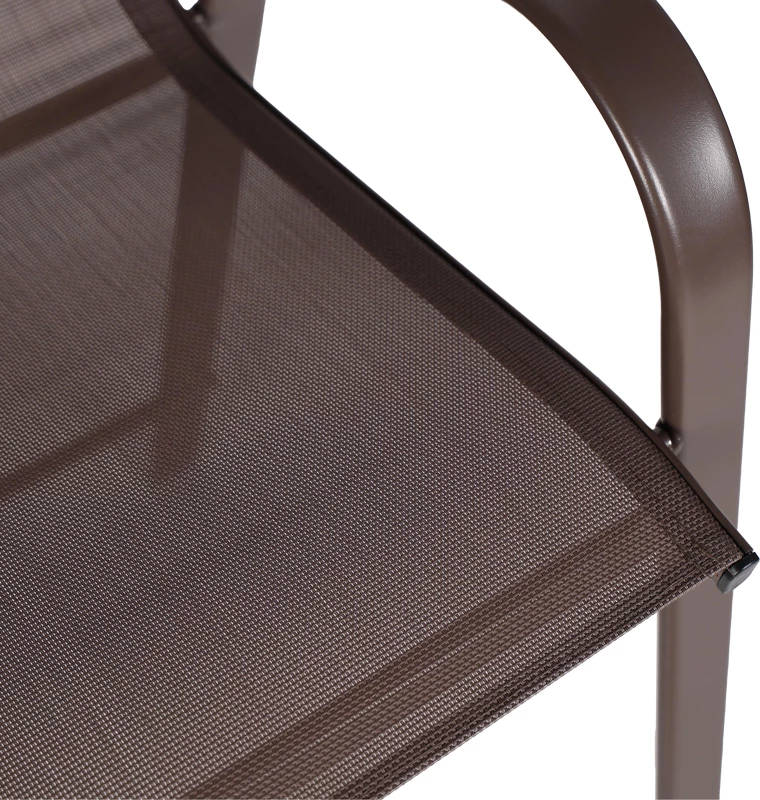 Karrige për bar Calan, metal ngjyrë kafe e errët, textilene kafe, 55x70x114cm