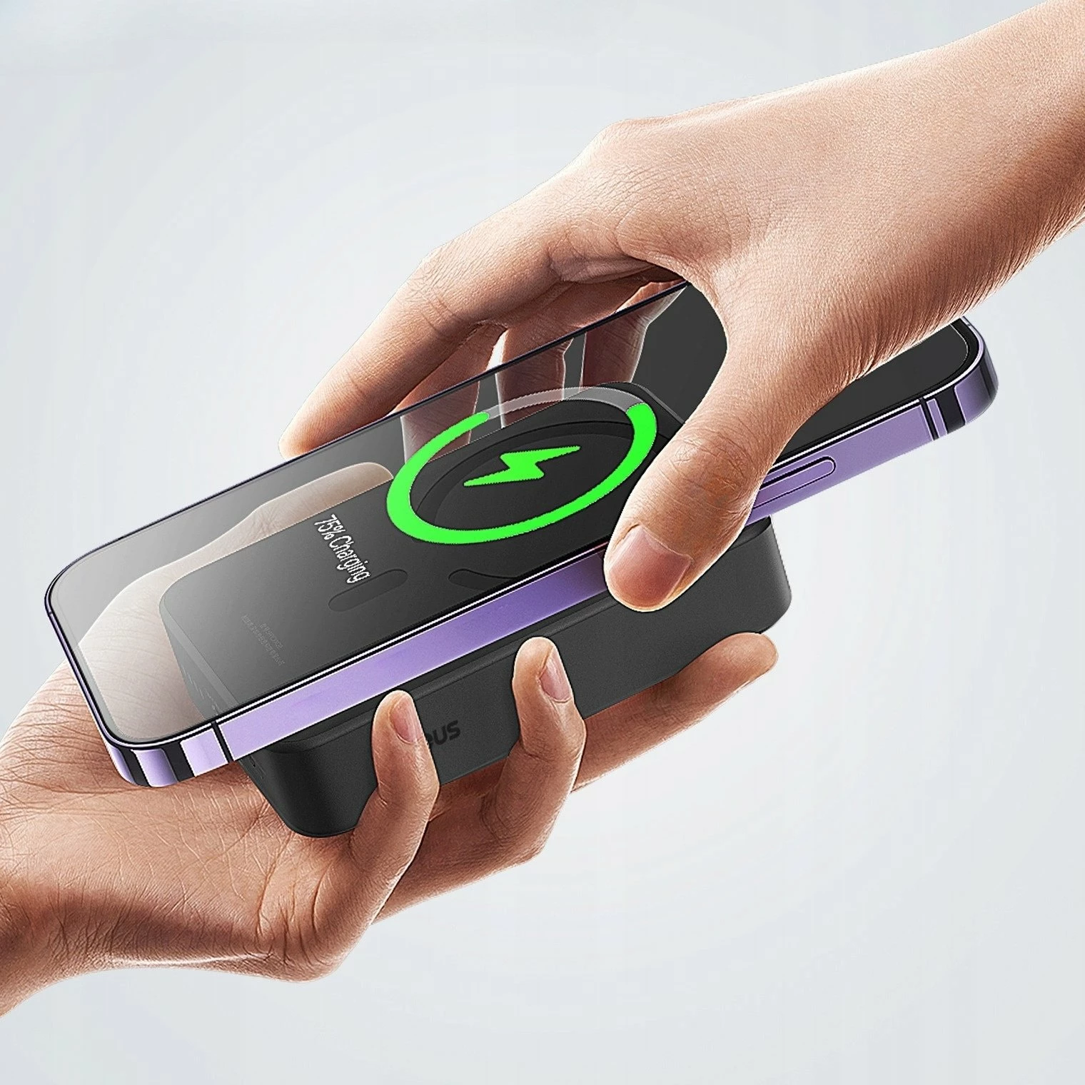 Power bank magnetik Baseus EnerFill FM41 20000mAh 20W, USB-C, karikim pa tela 7.5W, i zi, me kabllo