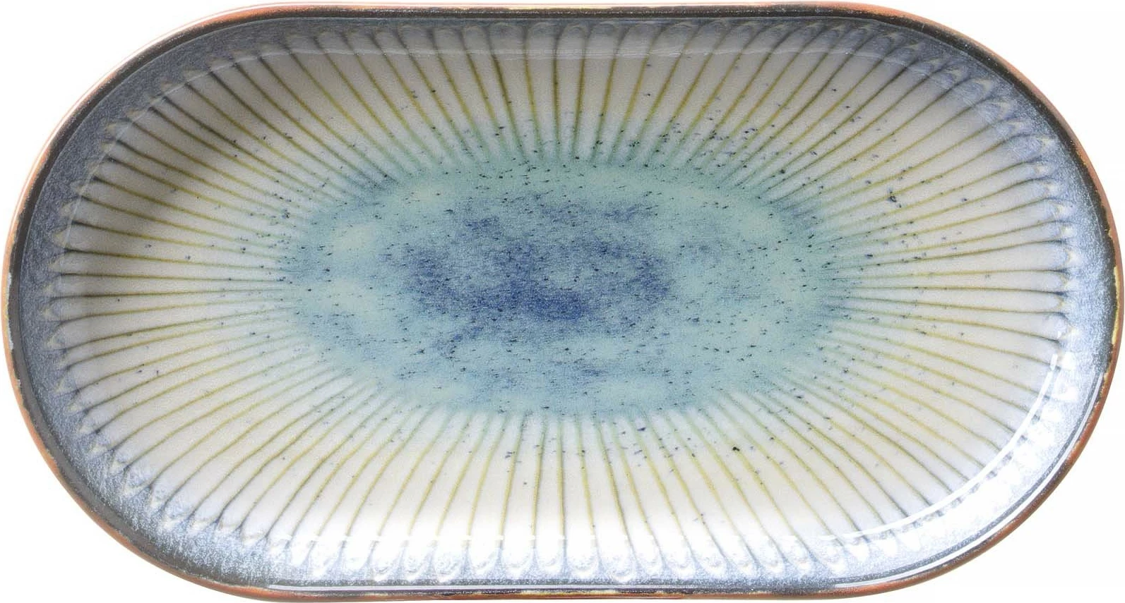 Pjatë ovale Fine Dine Galaxy 290mm porcelan blu, set 6 copë