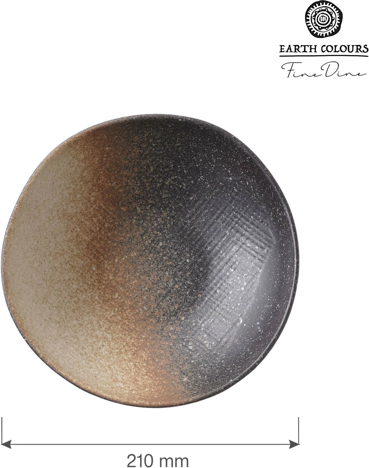 Tas ramen Fine Dine Moon 210 mm, kafe, set 3 copë