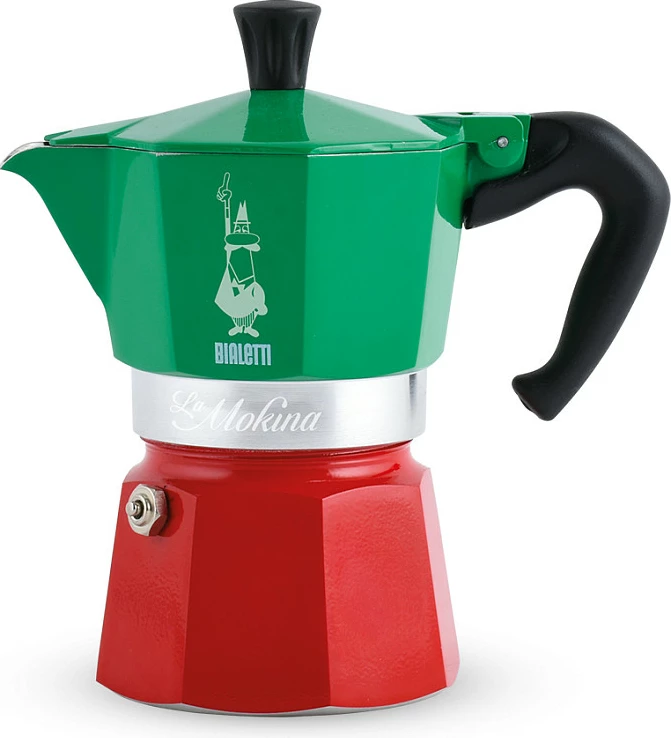 Set French press Bialetti 0.5L alumini, e zezë/e gjelbër/e kuqe