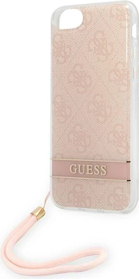 Mbështjellës Guess 4G Print Strap për iPhone SE 2022/SE 2020/7/8, rozë