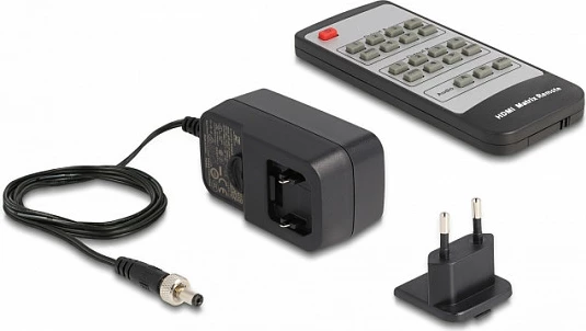 Switch HDMI Matrix DeLOCK 4x HDMI in / 2x HDMI out, 4K@60Hz, me Audio Extractor, i zi