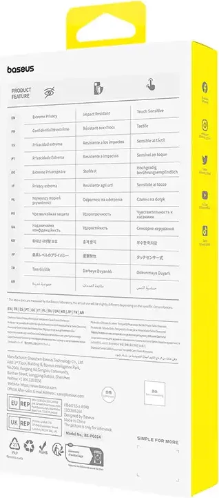 Xham i temperuar Baseus Diamond për iPhone 15 Plus me filtër privatësie