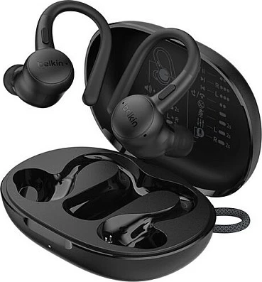 Kufje Belkin Activefit AUC016hqBK, Bluetooth 5.4, ANC, IP54, 36 orë, të zeza