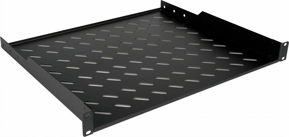 Raft rack EQUIP 19" 1U, i fiksuar, i ventiluar, i zi