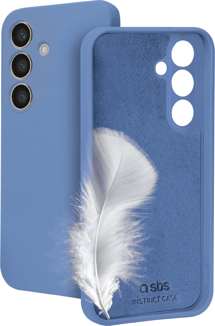 Mbështjellës SBS Instinct për Samsung Galaxy S25, TPU me mikrofibër, blu