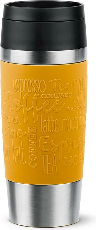 Mug termik udhëtimi Emsa Classic, 0.36 L, i verdhë/inoks