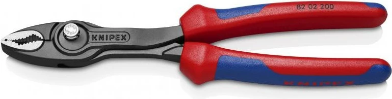 Knipex slip-joint pinca TwinGrip, 200mm, krom-vanadium, kuqe/kaltër