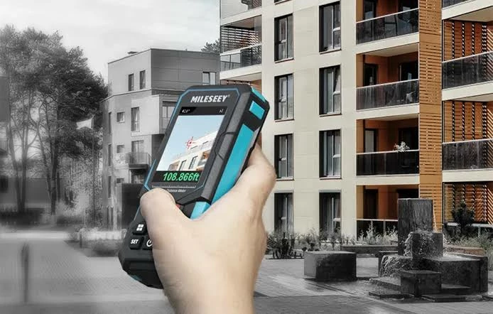 Distancmetër me laser Mileseey S7Mil 100 m, ekran IPS 2.4\", Bluetooth, IP65, zi/jeshile