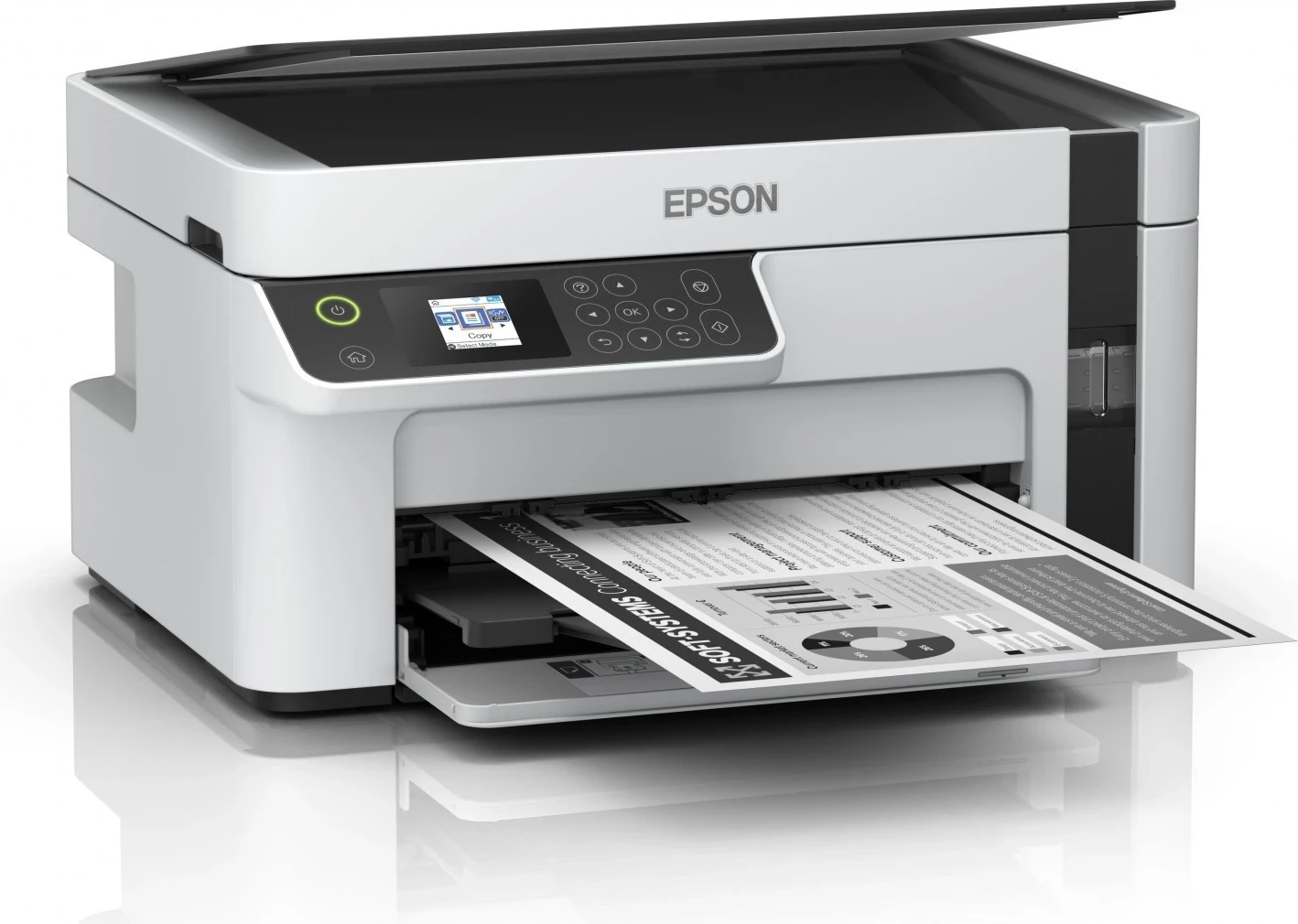 Printer Epson M2120, i bardhë
