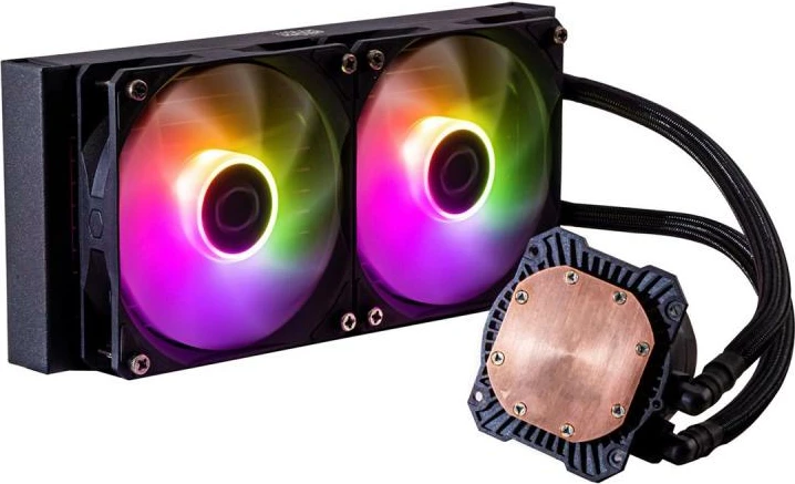 Ftohës CPU me ujë, Cooler Master MasterLiquid Lite 240L Core ARGB MLW-D24M-A18PZ-R1, radiator 240mm, 2x120mm ARGB, 27 dB, 800 rpm, i zi