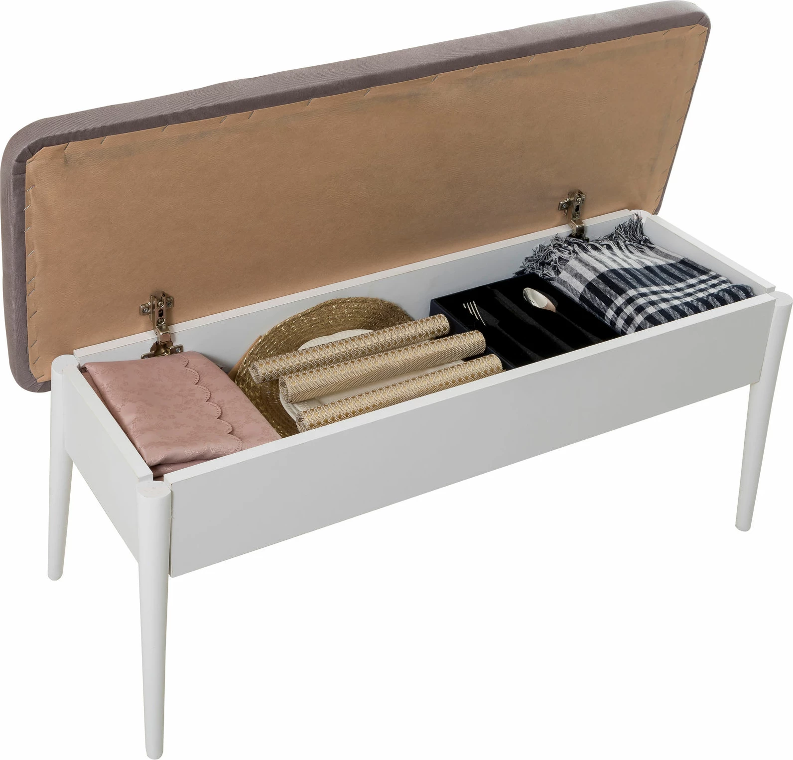 Set tavoline zgjatëse me karrige (4 pjesë), Hanah Home, Vina 0701 - Soho, e bardhë