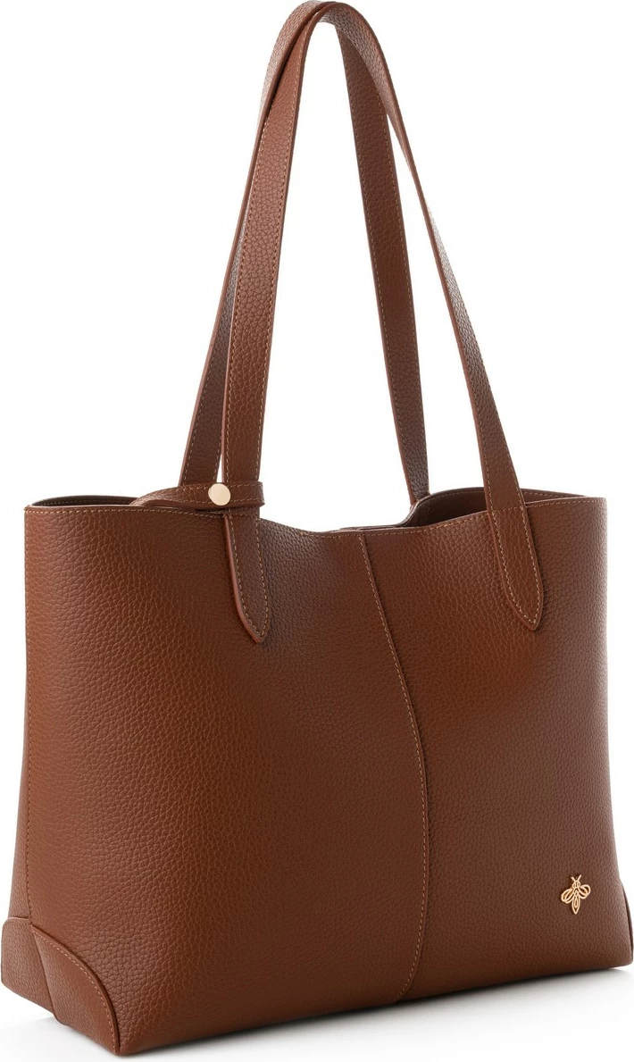 Tote bag Lucky Bees, ngjyrë tan, 1294