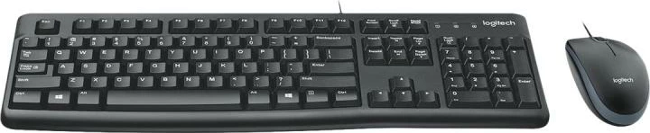Set tastierë dhe Maus, Logitech, Desktop MK120, USB me kabllo, layout US, e zezë