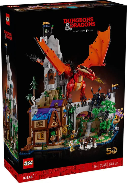 Set LEGO Ideas Dungeons & Dragons Red Dragon’s Tale 21348, 3745 copë, 5 minifigura, 18+