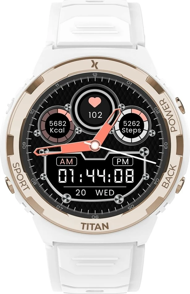 Smartwatch Maxcom FW100 Titan Valkiria, 1.3" AMOLED, Bluetooth, Bardhë