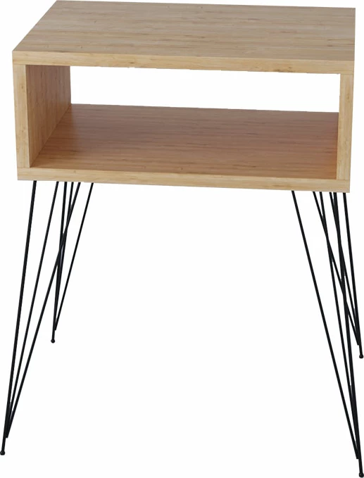 Komodinë nate Naida natyrale-e zezë 45x30x59cm