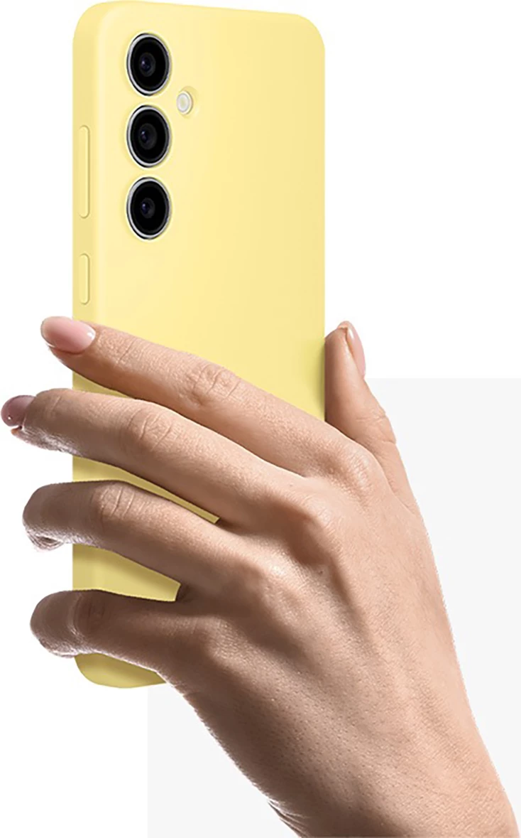 Mbështjellës Samsung EF-PS721CYEGWW për Galaxy S24 FE, silikon, e verdhë