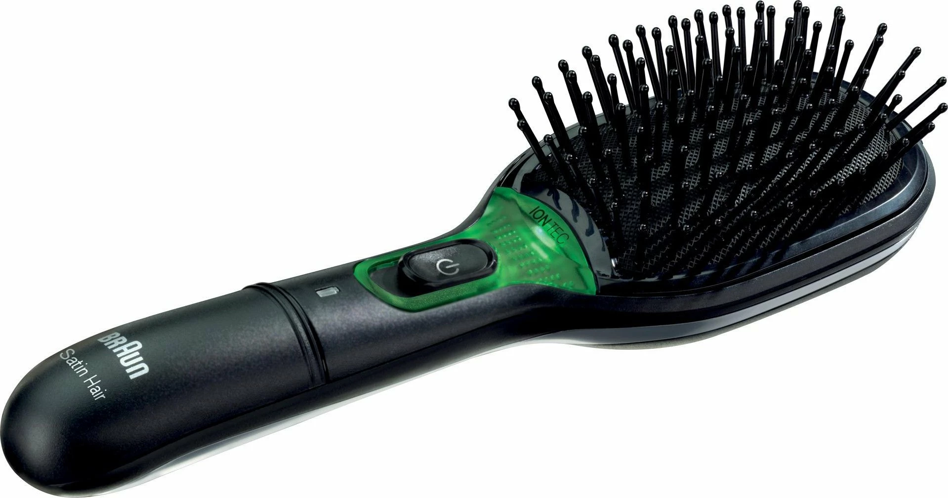 Furçë elektrike për flokë Braun Satin Hair 7 BR710E, ionizim, 2x AAA, me travel lock, e zezë