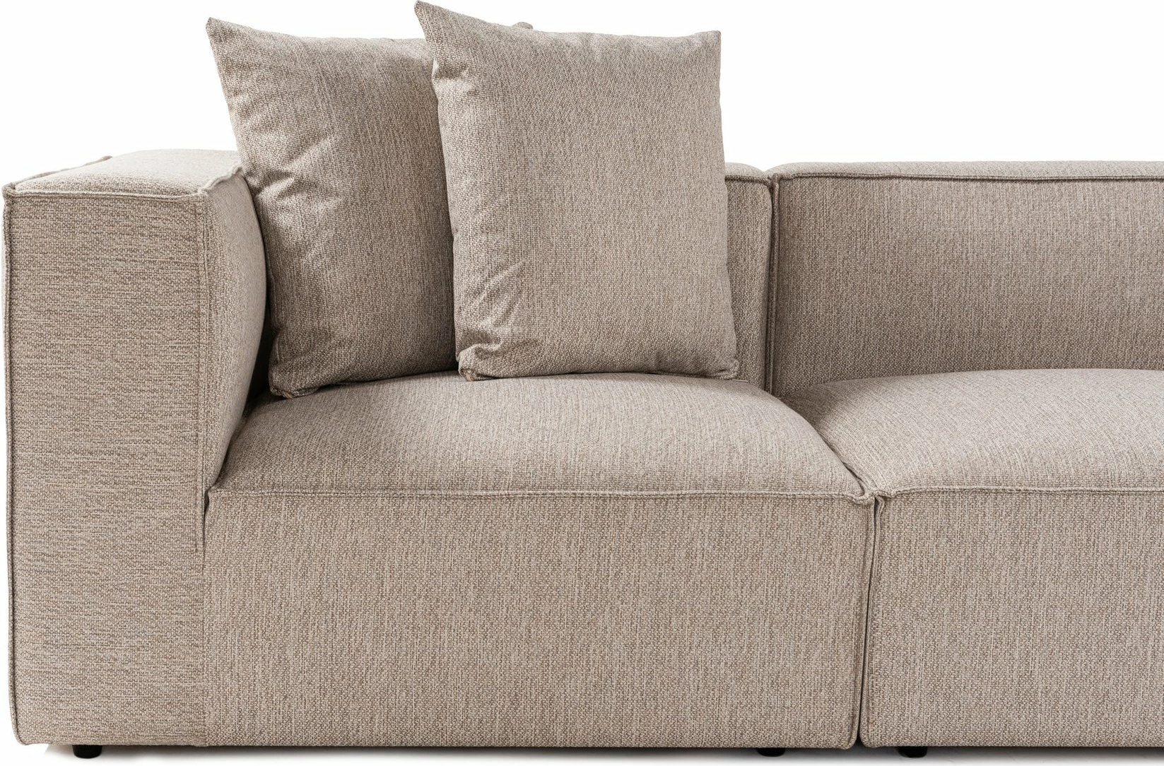 Këndare Sora, ngjyrë bezhë rëre, me pouffe, Atelier del Sofa
