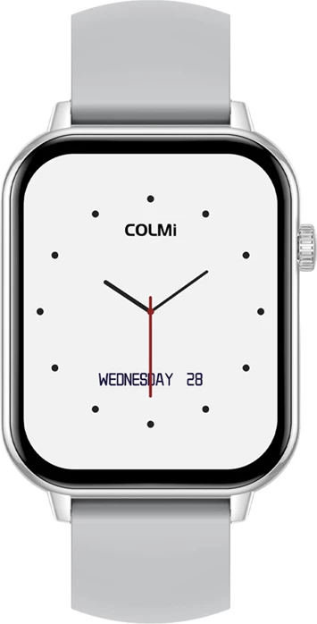 Smartwatch Colmi C28 1.93\" AMOLED, thirrje Bluetooth, AI Da GPT, 230 mAh, argjendtë