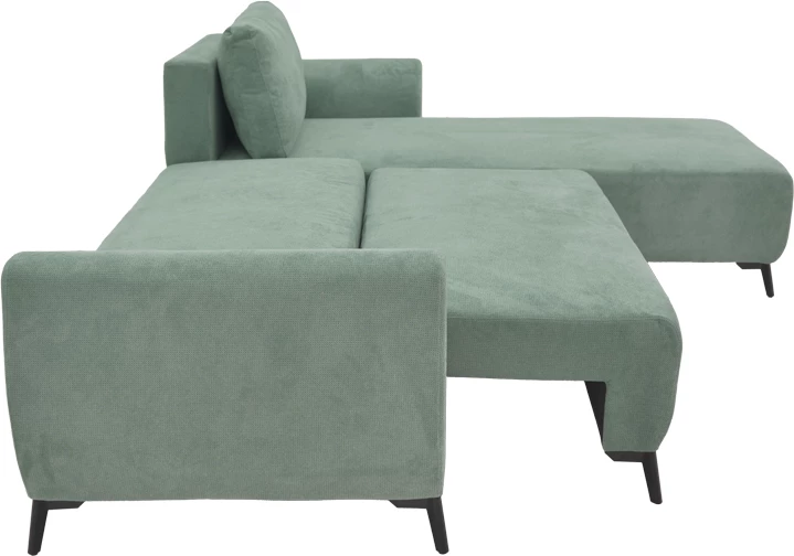 Divan treshe me hapësirë ruajtëse, ngjyrë mente, 286x204x93cm