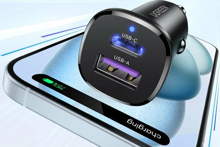 Karikues veture Ugreen EC305 (25845), 30W, 1x USB-C + 1x USB-A, i zi