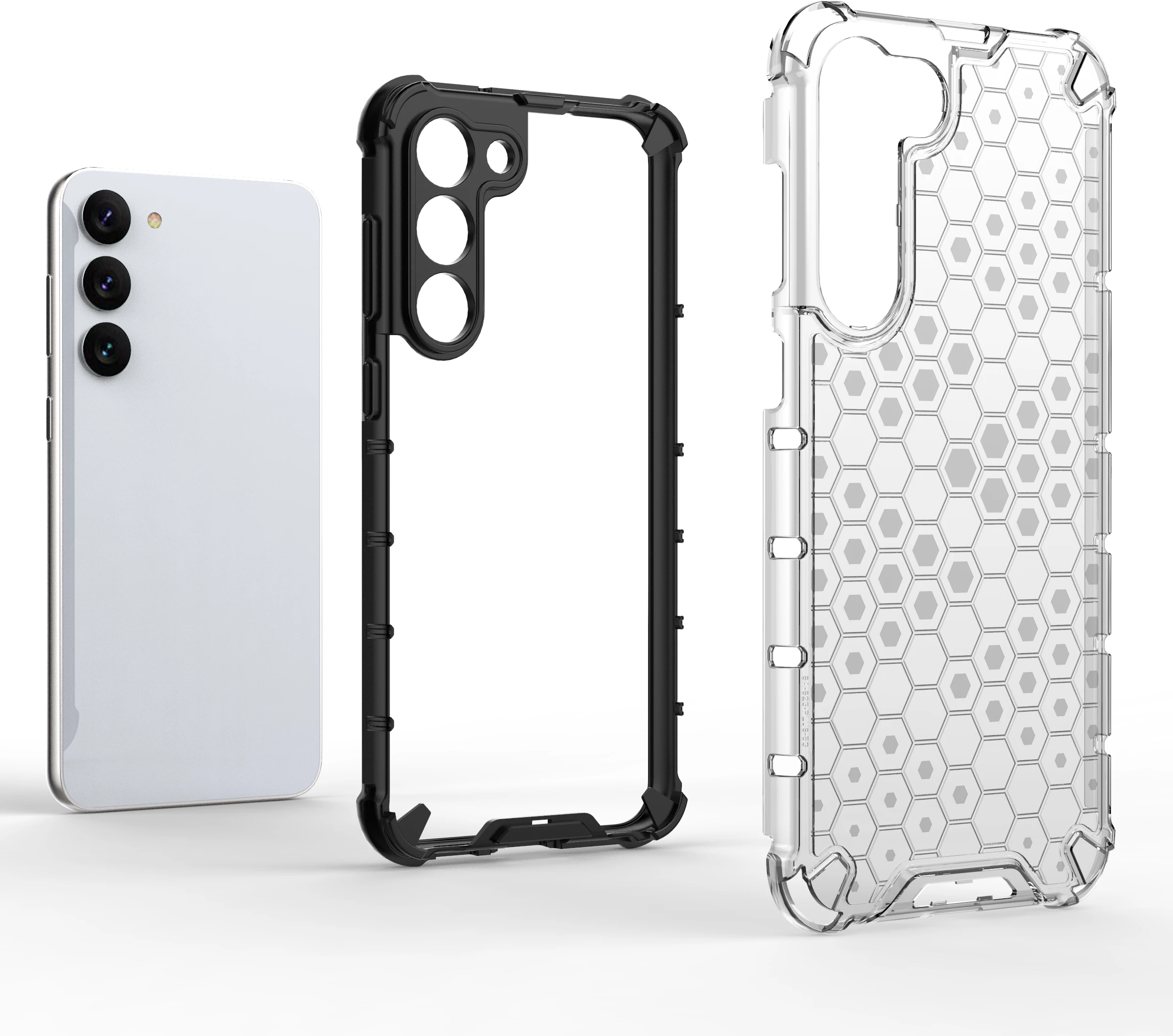 Mbështjellës Hurtel Honeycomb për Samsung Galaxy S23+, i blinduar, Blu