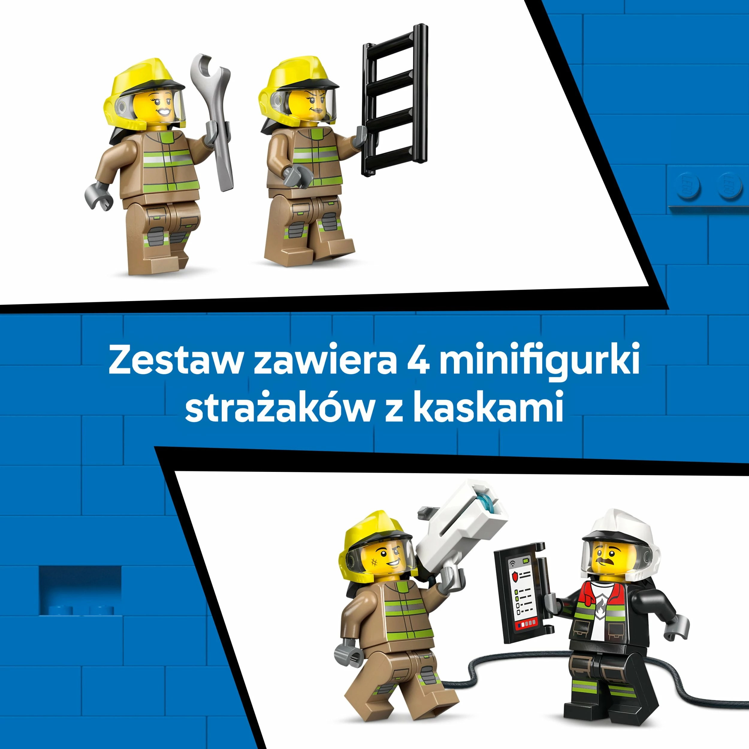 Set LEGO City Airport Fire Truck 60499, 691 copë, i kuq, me 4 minifigura