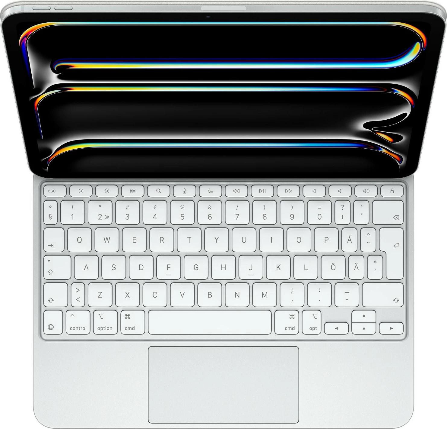Tastierë Apple Magic Keyboard për iPad Pro 11 M4, QWERTY, suedeze, e bardhë