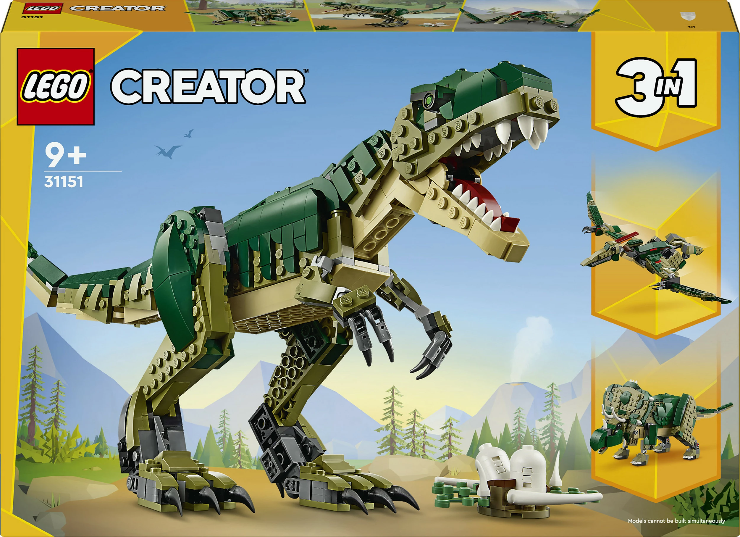 Set ndërtimi LEGO Creator 3-in-1 31151, T.Rex, multikolor