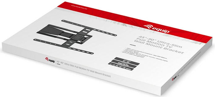 Mbajtëse muri për TV/monitor Equip 43"-90", VESA 100x200-600x400, 50 kg, e zezë