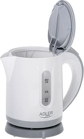 Çajnik elektrik, Adler, AD 1371g, 0.8L, 850 W, e bardhë-gri