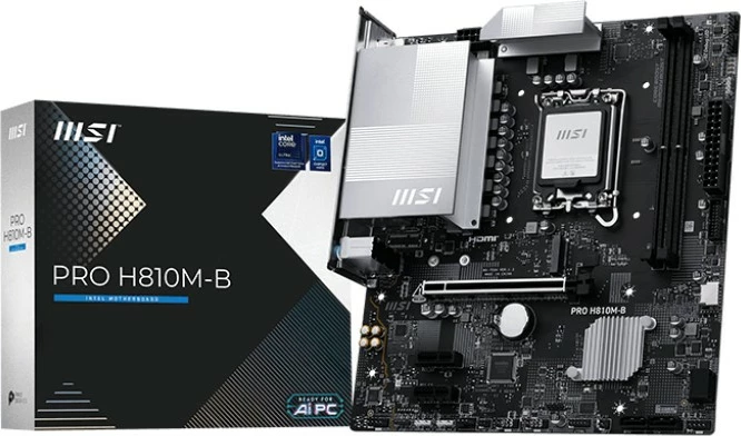 Pllakë amë MSI PRO H810M-B LGA1851 Intel H810 DDR5 2xDIMM mATX PCIe 5.0 2.5G LAN