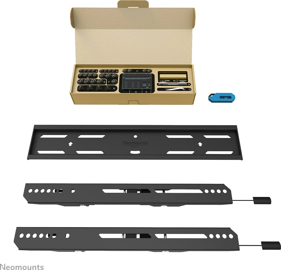 Mbajtës muri për TV Newstar WL30S-850BL14, fiks, 32-75 inç, çelik, i zi