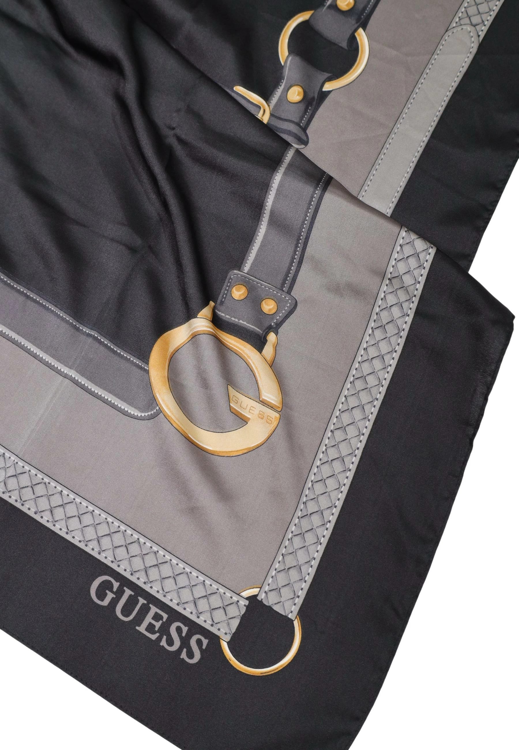 Shami Guess Camden 120x120 cm për femra, e zezë