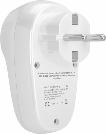 prizë smart Wi‑Fi SONOFF S26R2TPF-DE, EU Type-F, 16A/4000W, e bardhë