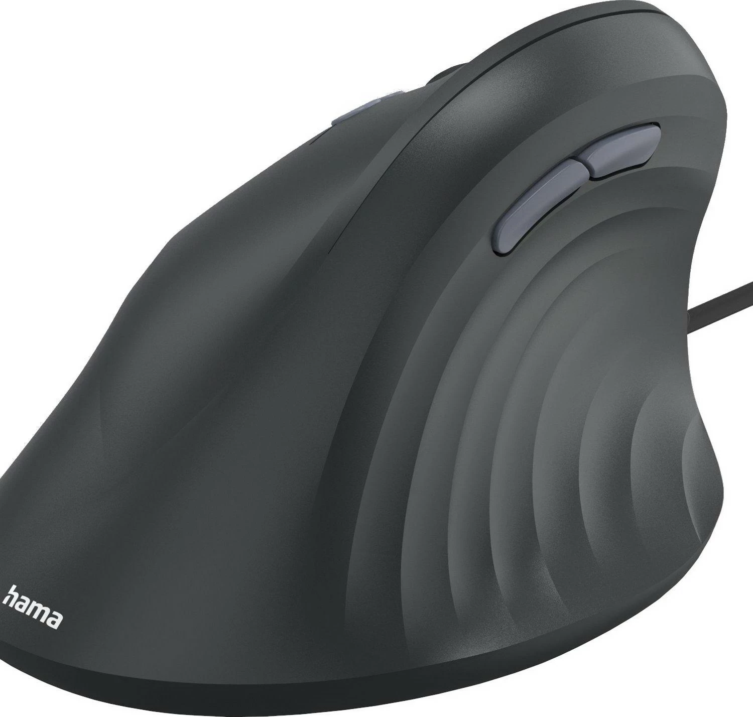 Maus vertikal Hama ECM-500, me kabëll, për të majtë, 7 taste, e zezë